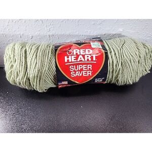 Red Heart Yarn Super Saver Worsted: Lot of 1 in color Frosty Green Code 3921